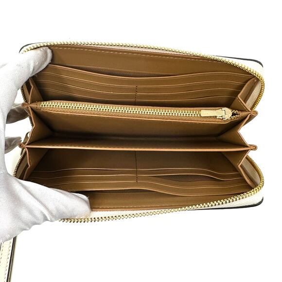 Coach Long Zip Around Wallet Chalk White Leather C4451 - Picture 4 of 5